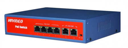 Источник питания HI-42P100MPOE, Switch POE 4-х портовый 100/10MB
